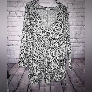 The Cozy Collection Gray Leopard Onesie